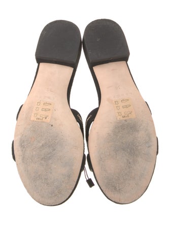 Sandro Suede Printed Slides