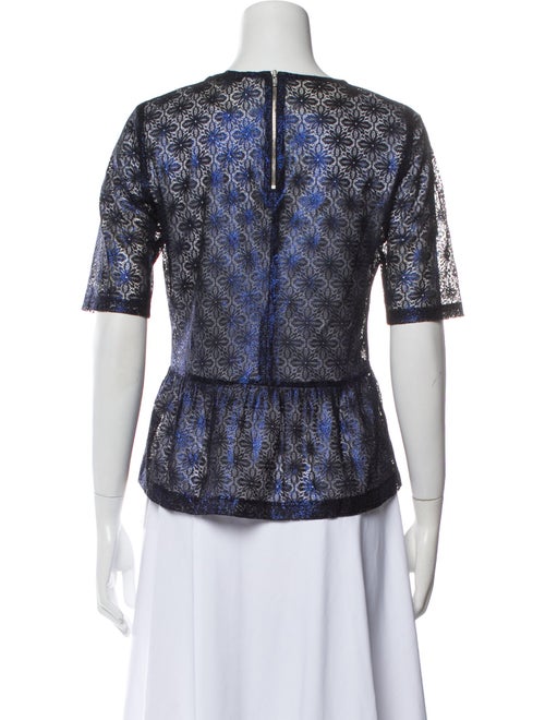 Sandro Printed Bateau Neckline Top