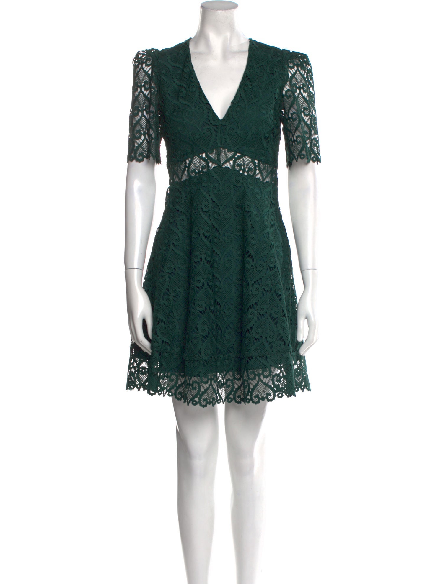 Sandro Lace Pattern Mini Dress - Green Dresses, Clothing - WS2153891 | The  RealReal