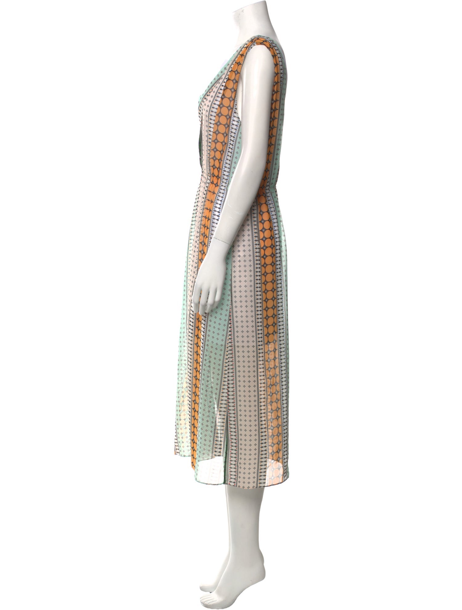 Sandro Printed Midi Length Dress