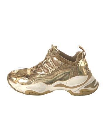 Sandro Sneakers Leather Colorblock Pattern Chunky 6.5