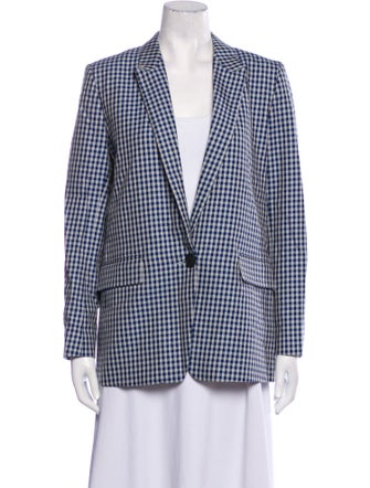 Sandro Plaid Print Blazer