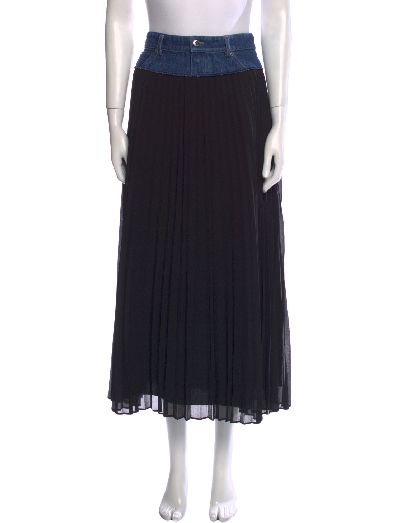 LANVIN Fall 2014  US 4 / FR 36 Black Pleated Pencil Skirt main image 1