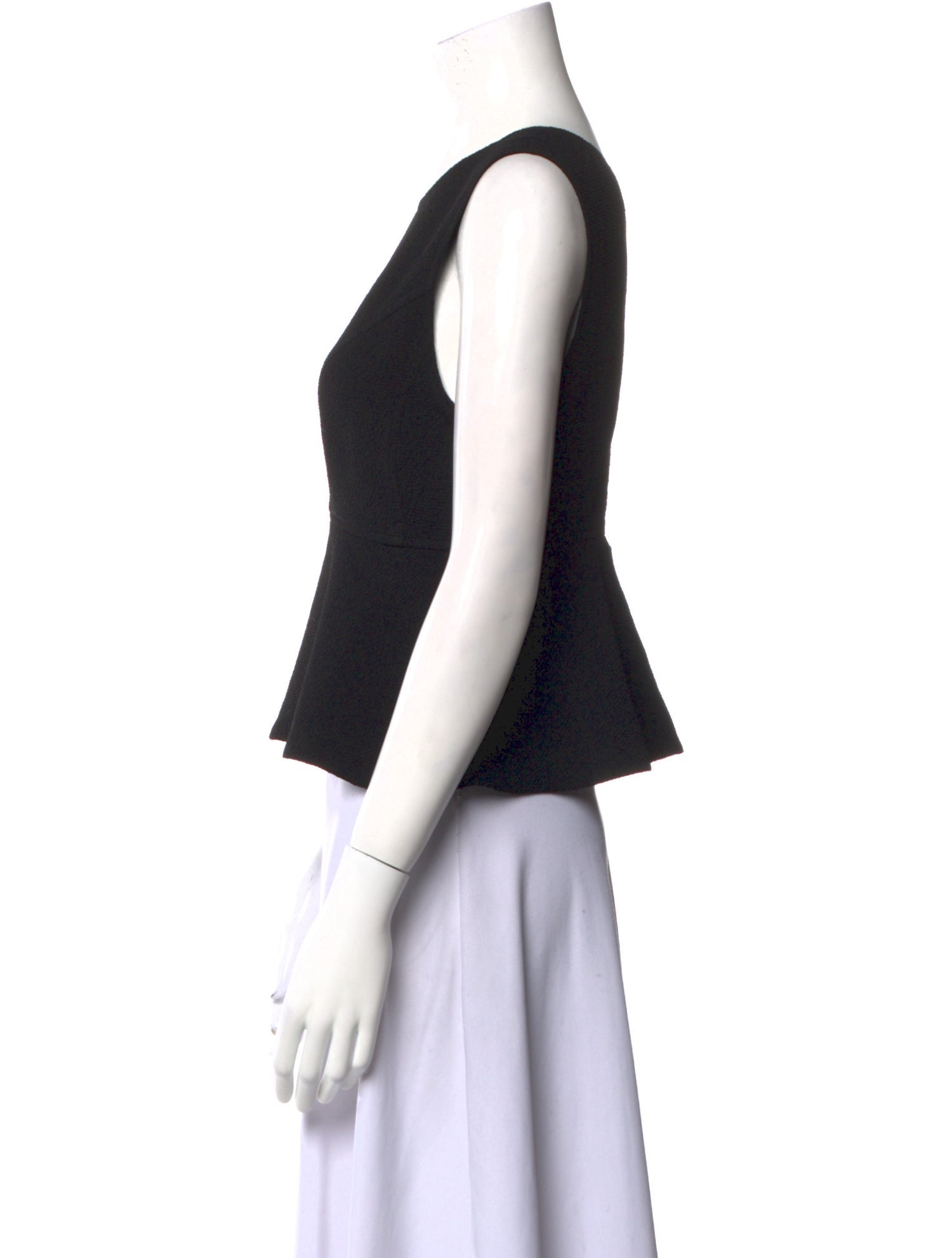 Sandro Crew Neck Sleeveless Crop Top