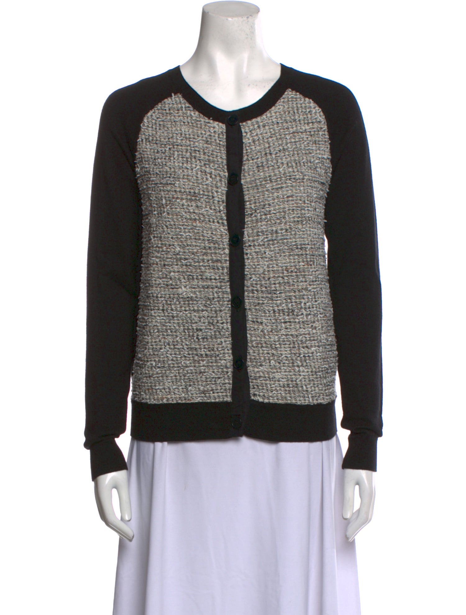 Sandro Printed Scoop Neck Sweater