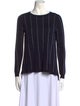 Sandro Striped Bateau Neckline Sweater
