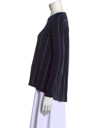 Sandro Striped Bateau Neckline Sweater