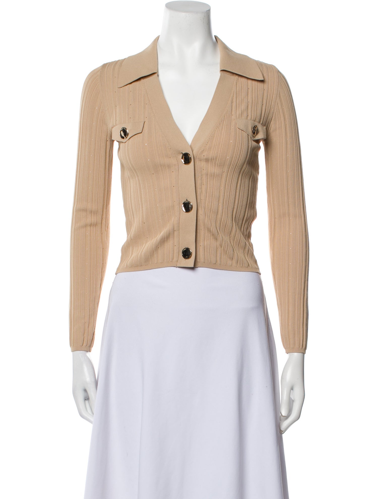 Sandro Long Sleeve Crop Top