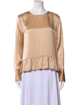 Sandro Silk Crew Neck Blouse