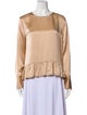 Sandro Silk Crew Neck Blouse