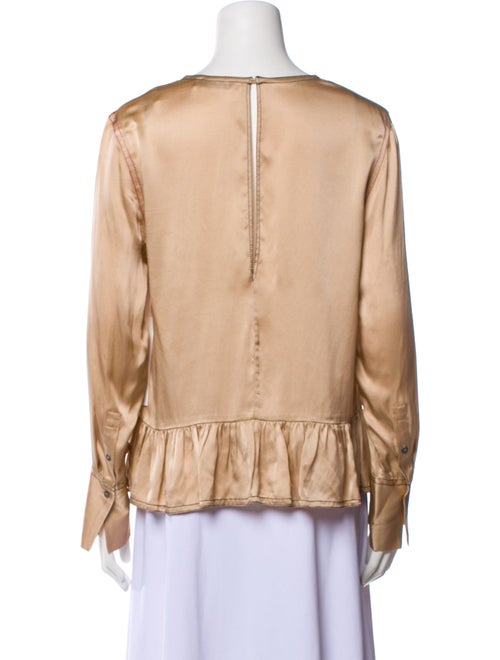 Sandro Silk Crew Neck Blouse