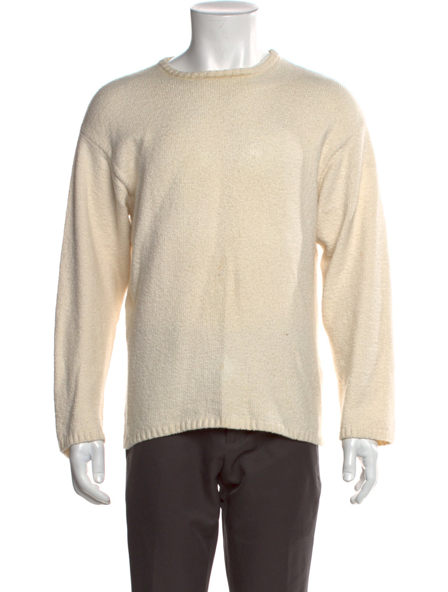 MM6 Maison Margiela Colorblock Pattern Crew Neck Pullover - Grey 