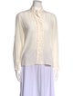 Sandro Silk Long Sleeve Button-Up Top