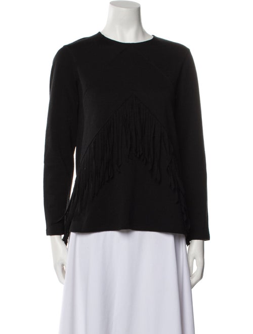 Sandro Crew Neck Long Sleeve Top