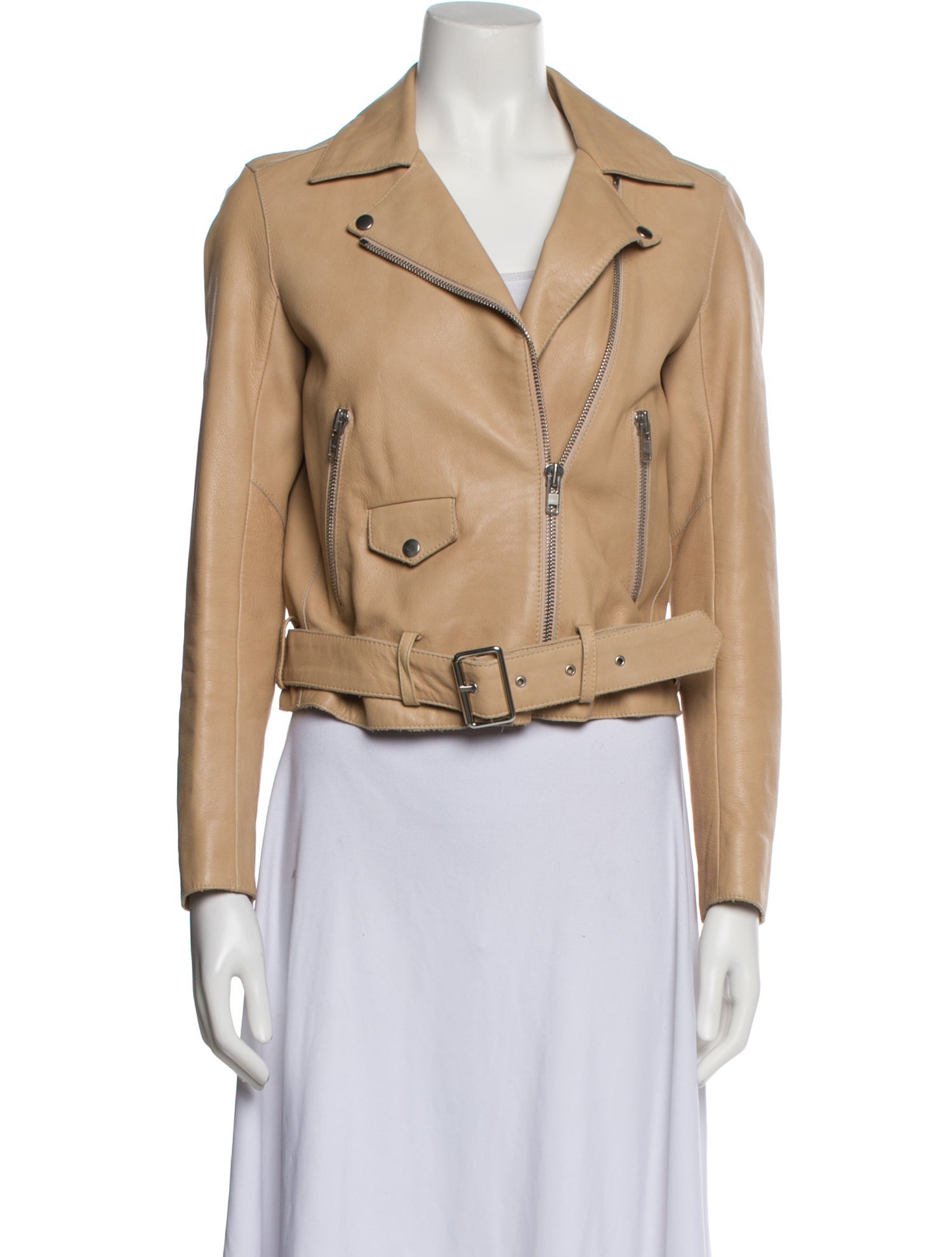 Sandro Leather Biker Jacket