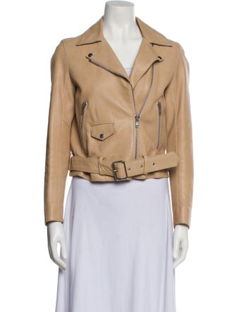 Sandro Leather Biker Jacket