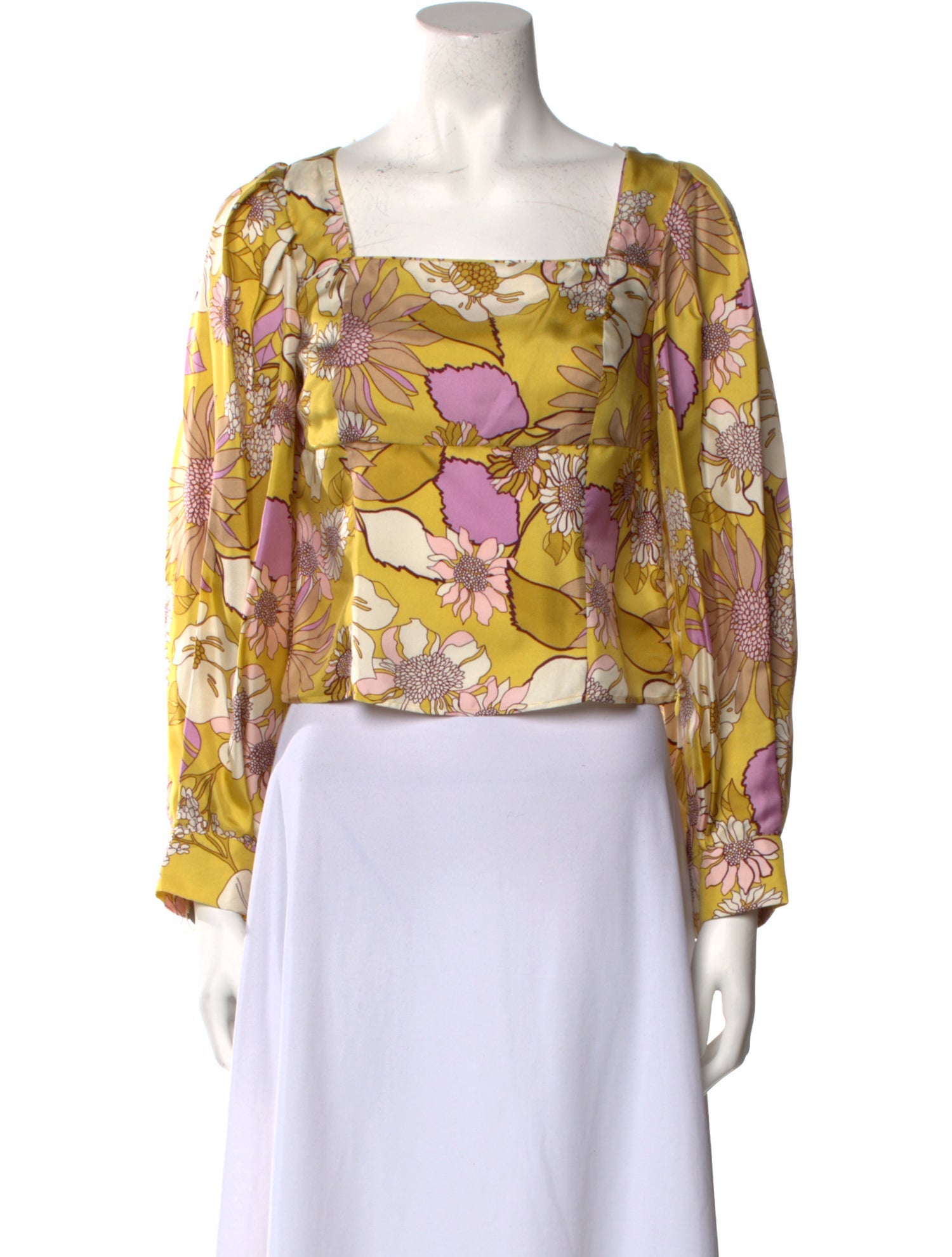Sandro Silk Floral Print Crop Top w/ Tags