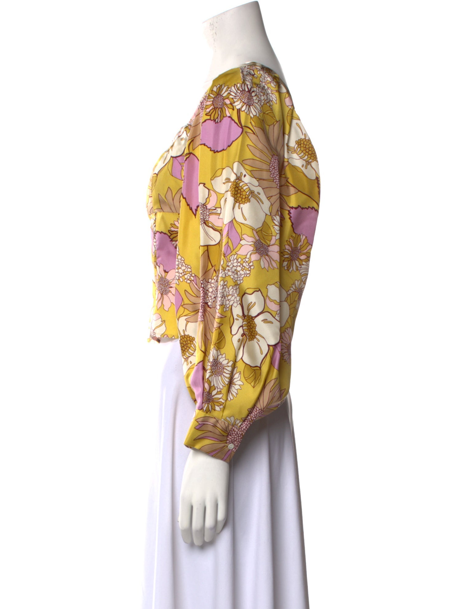 Sandro Silk Floral Print Crop Top w/ Tags