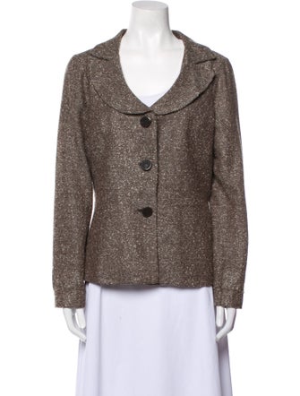 Sandro Tweed Pattern Blazer