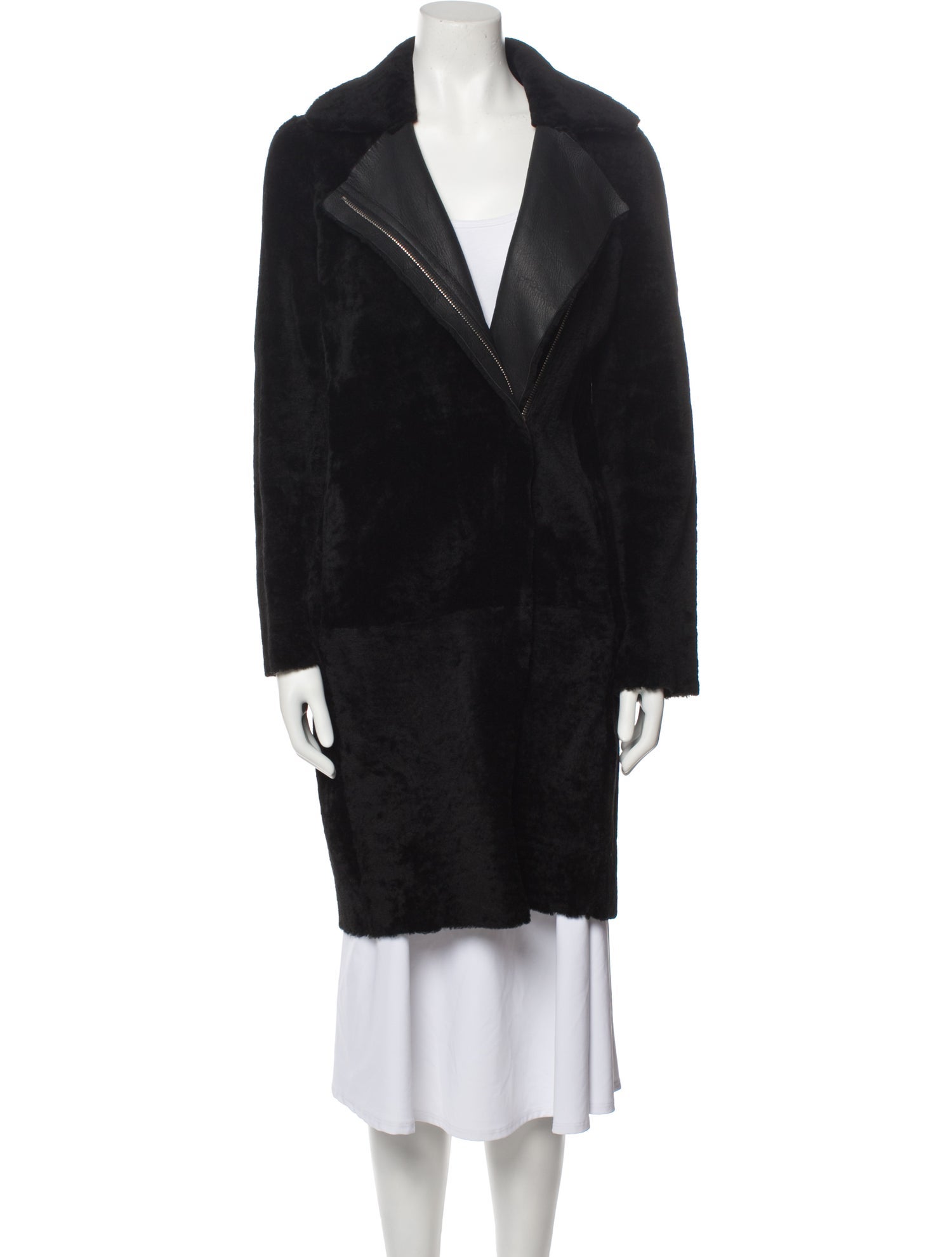 Sandro Shearling Fur Coat