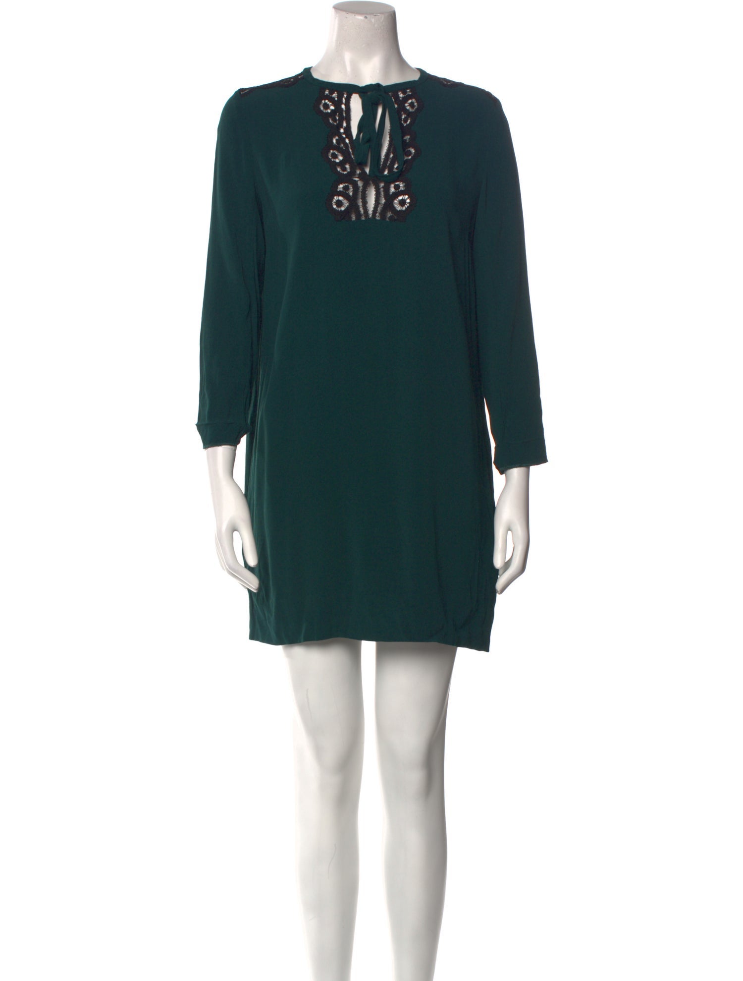 sandro tie neck dress