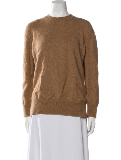 Sandro Camel Hair Crew Neck Sweater
