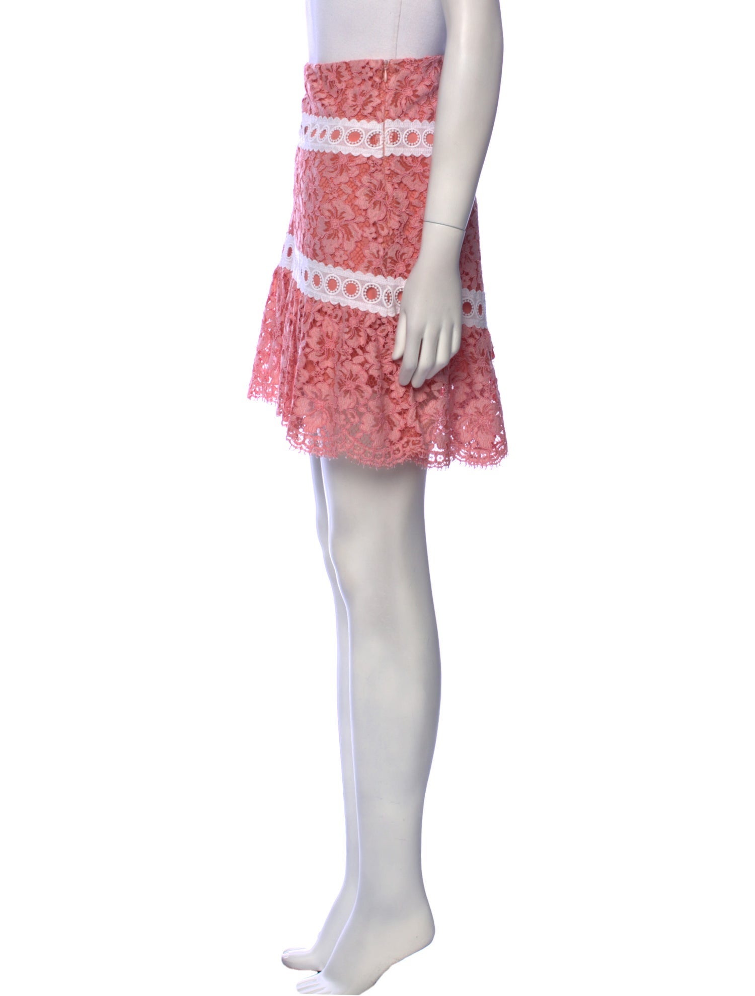 Sandro Lace Pattern Mini Skirt