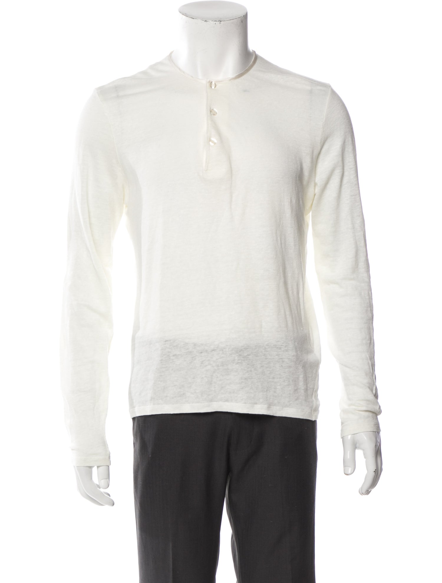 Sandro Linen Crew Neck Henley