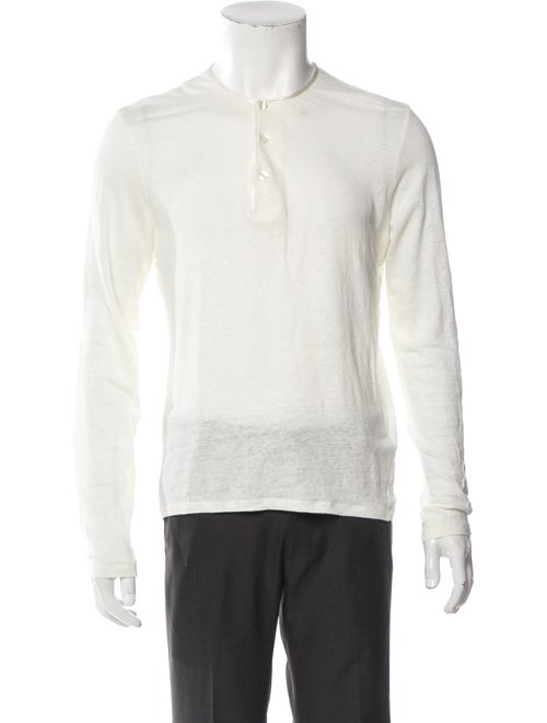 Sandro Linen Crew Neck Henley