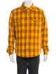 Sandro Virgin Wool Plaid Print Trucker Jacket
