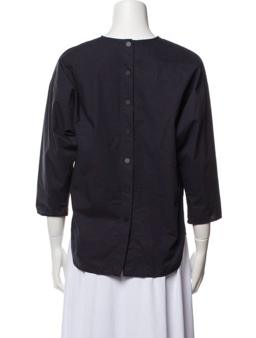 Sandro Lace Pattern Crew Neck Blouse