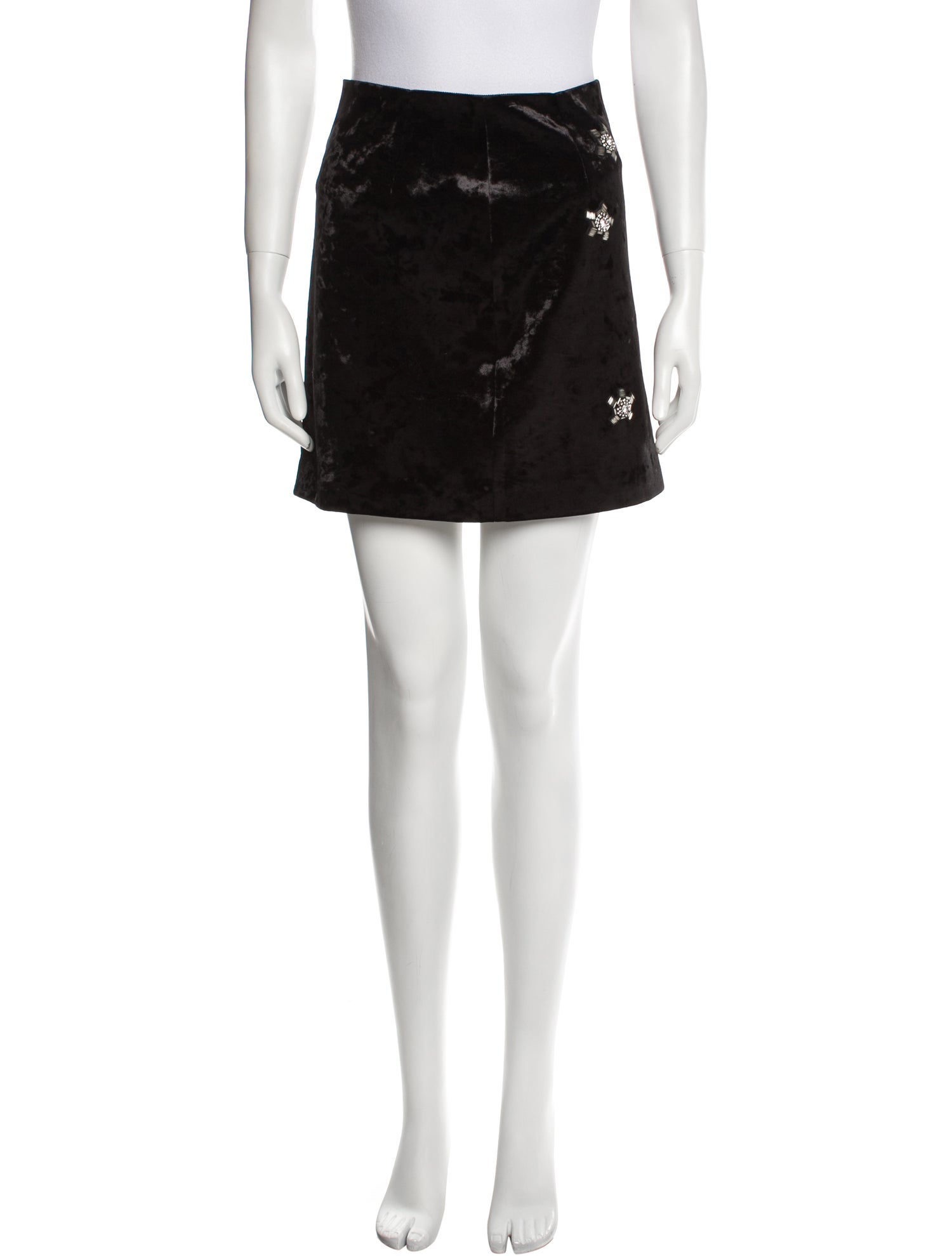 Sandro Crystal Embellishments Mini Skirt