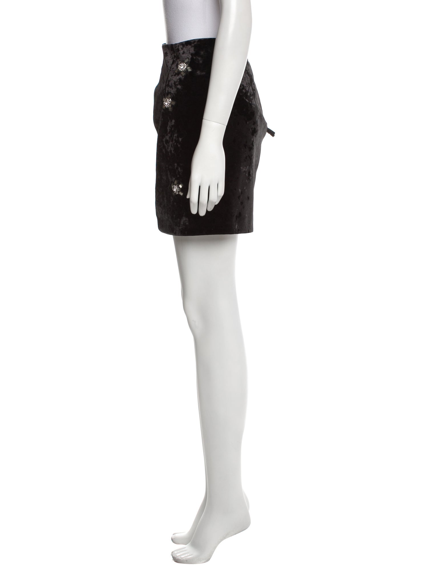 Sandro Crystal Embellishments Mini Skirt