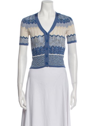 Sandro Striped V-Neck Sweater