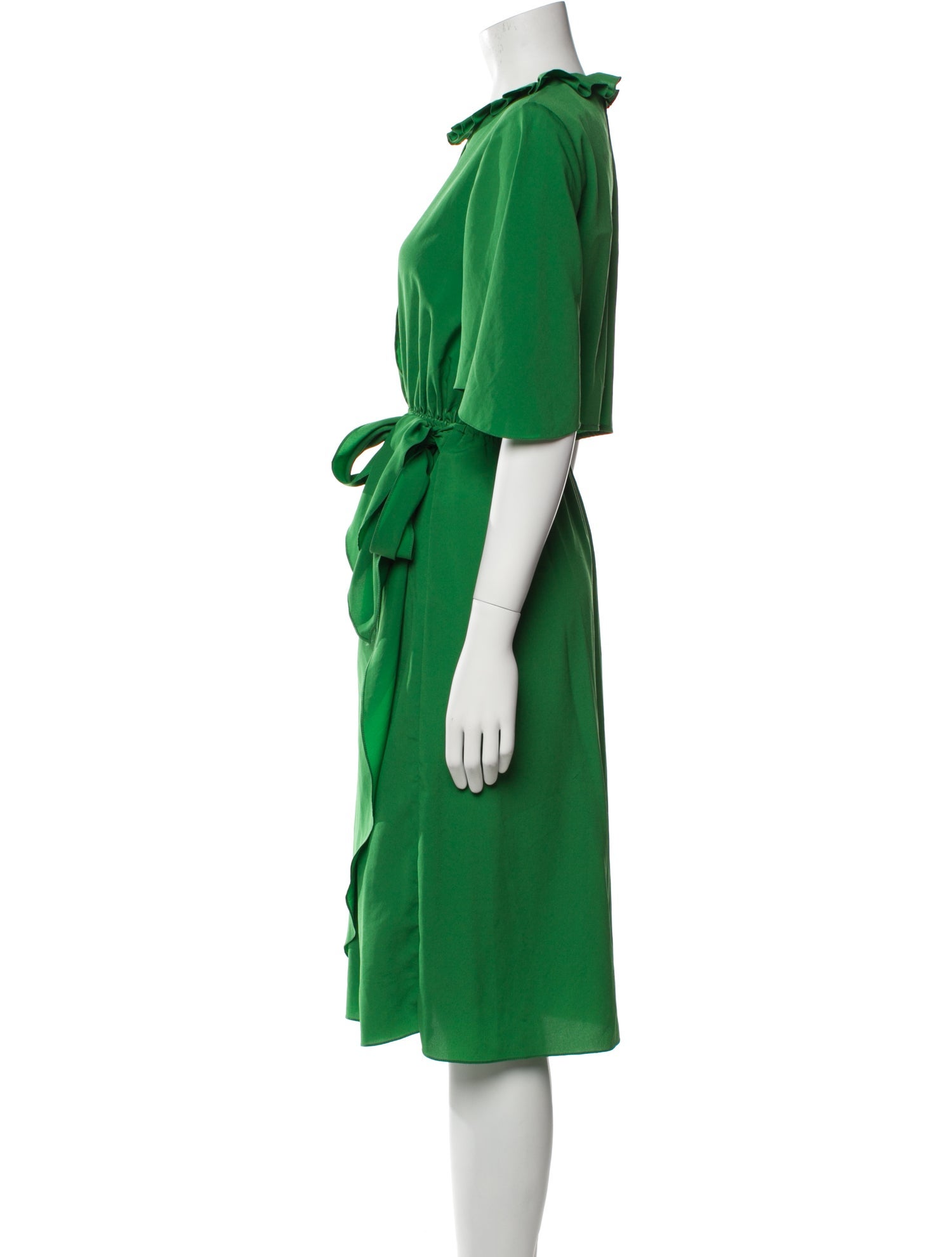Sandro Crew Neck Midi Length Dress - Green Dresses, Clothing - WS2179425 |  The RealReal