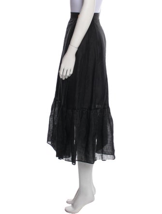 Sandro Linen Midi Length Skirt