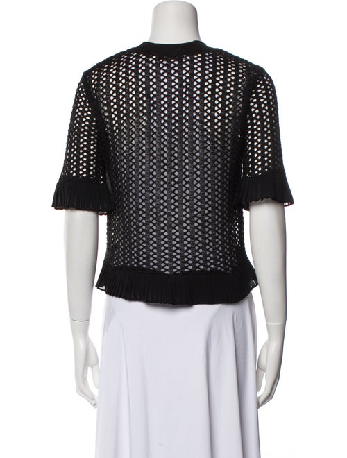 Sandro V-Neck Short Sleeve Crop Top