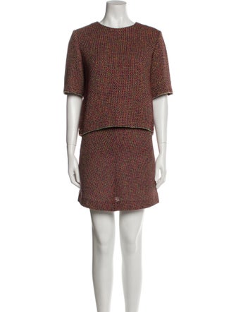 Sandro Tweed Pattern Skirt Set