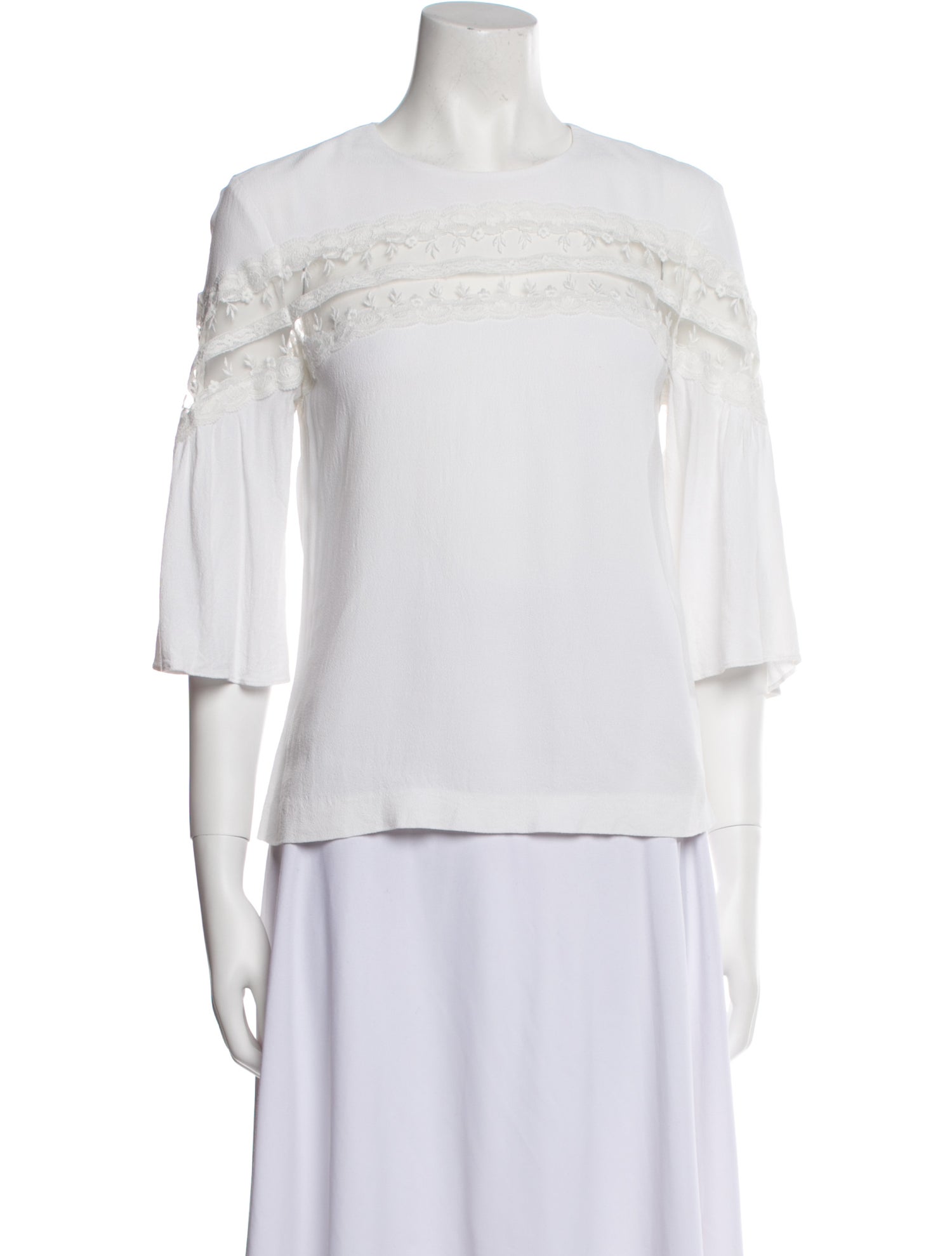 3/4 Sleeve Off Shoulder Banded Blouson Top main image 1