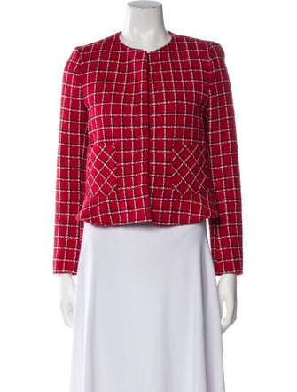 Sandro Plaid Print Evening Jacket