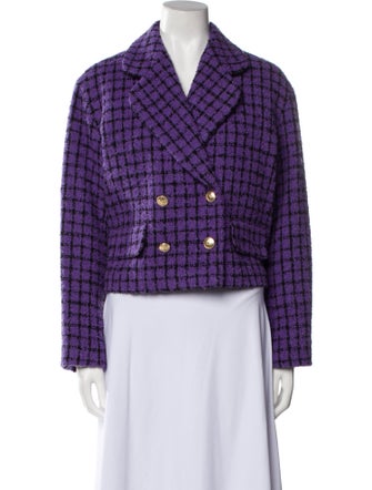 Sandro Plaid Print Blazer