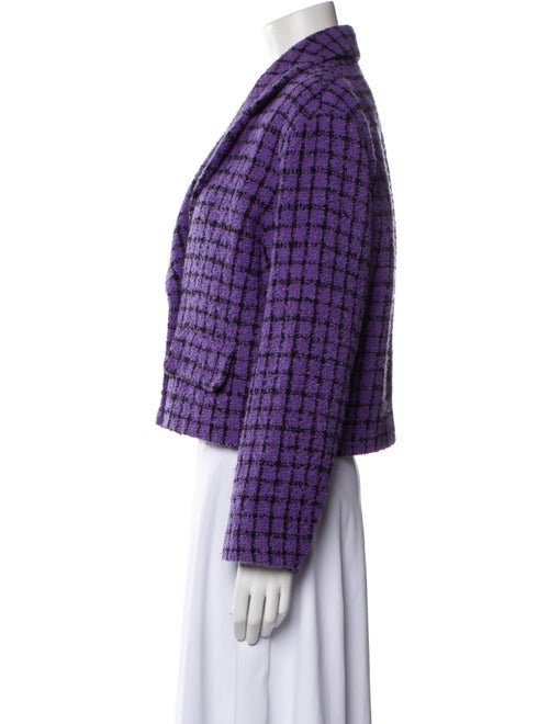 Sandro Plaid Print Blazer