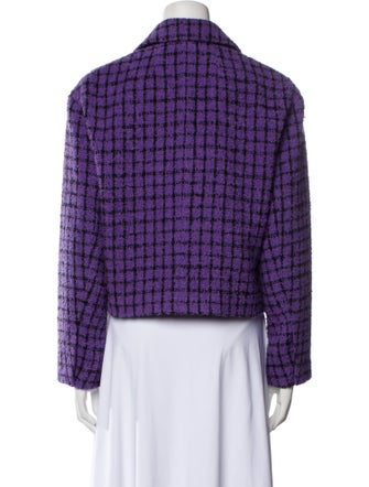 Sandro Plaid Print Blazer