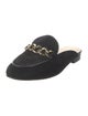 Sandro Suede Chain-Link Accents Mules