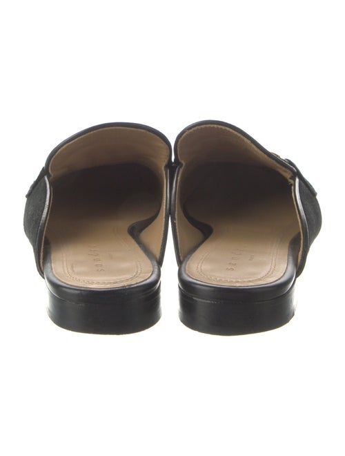 Sandro Suede Chain-Link Accents Mules