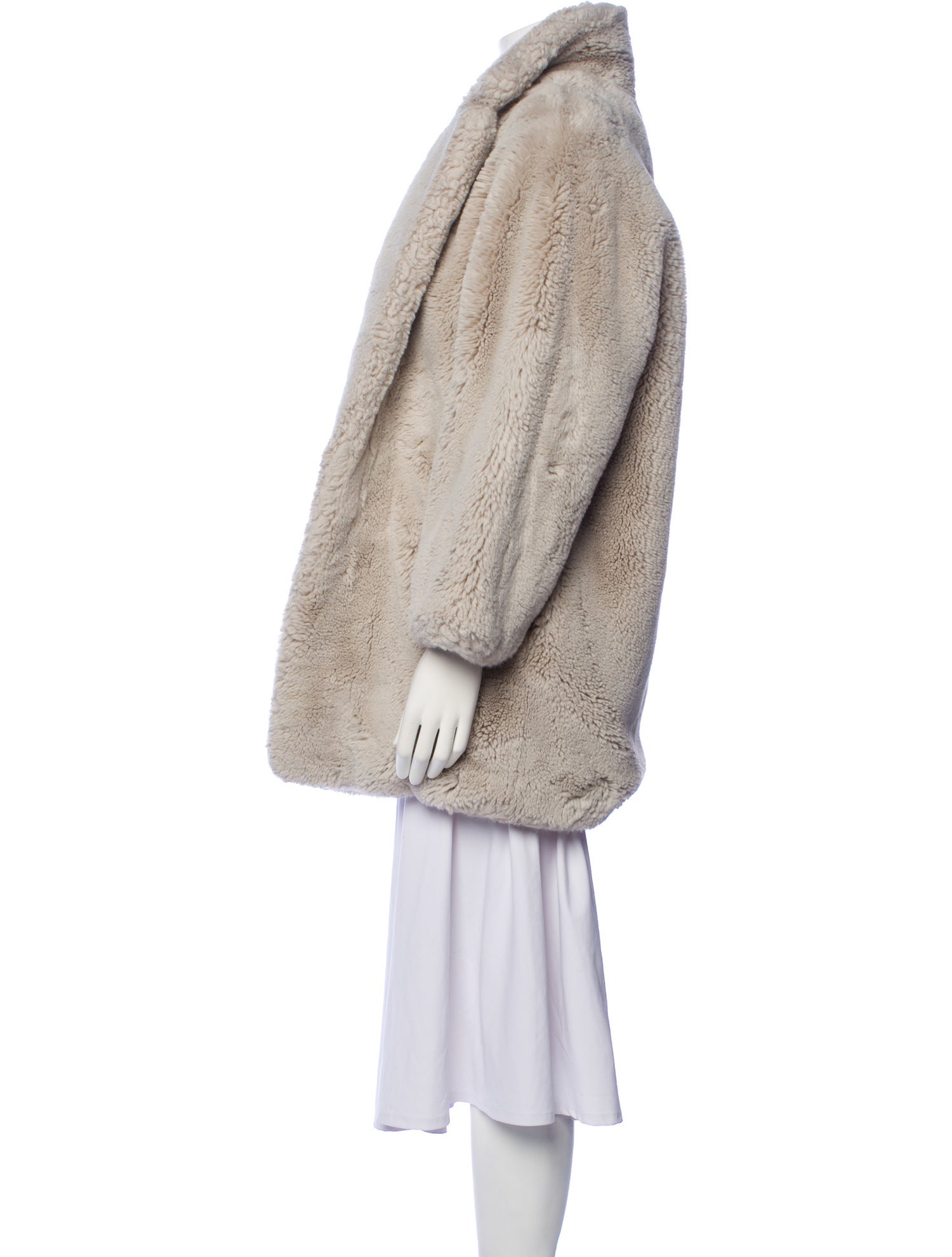 Sandro Faux Fur Coat