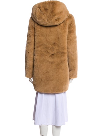 Sandro Faux Fur Coat
