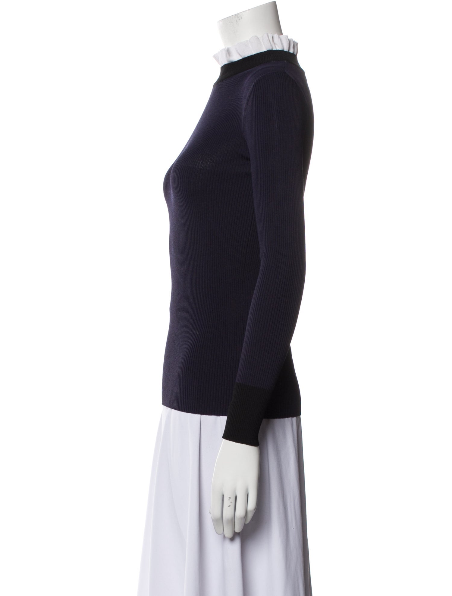 Sandro Mock Neck Long Sleeve Top