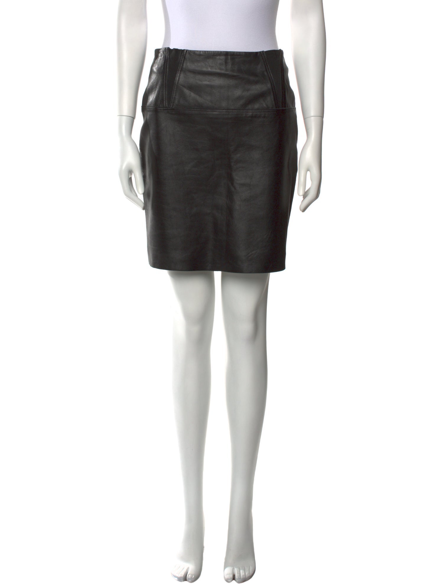 Sandro Lamb Leather Mini Skirt