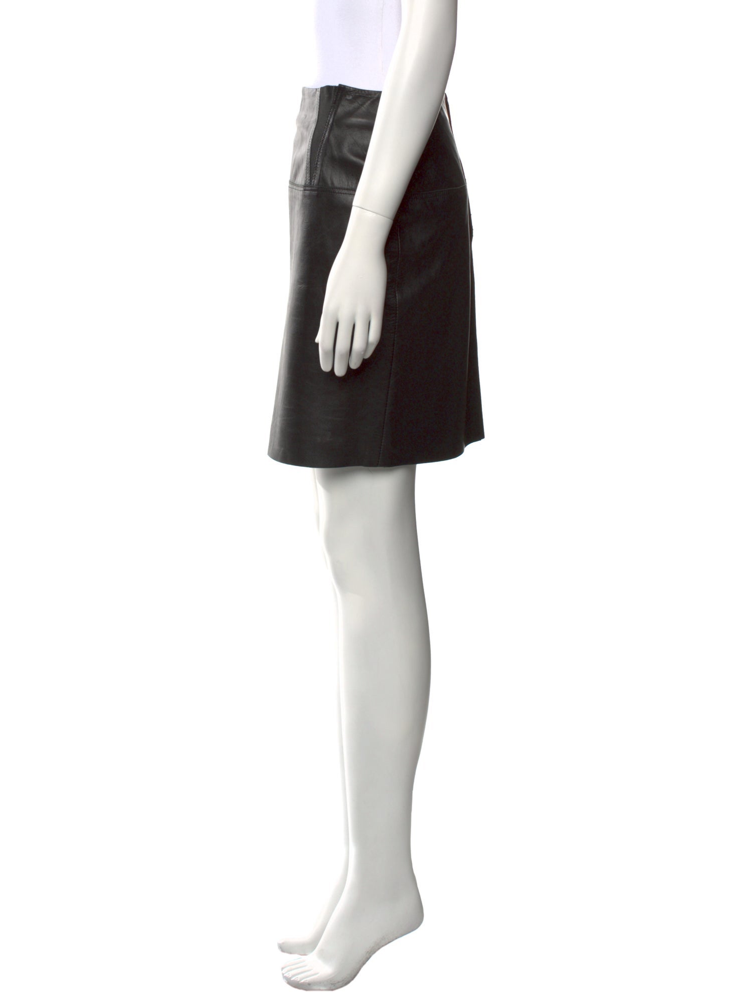 Sandro Lamb Leather Mini Skirt